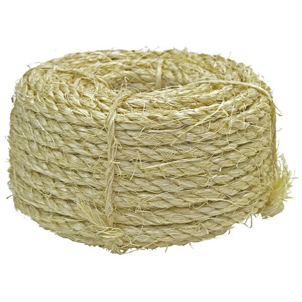 1/4 in X 100Ft Coiled Sisal Rope, 12PK